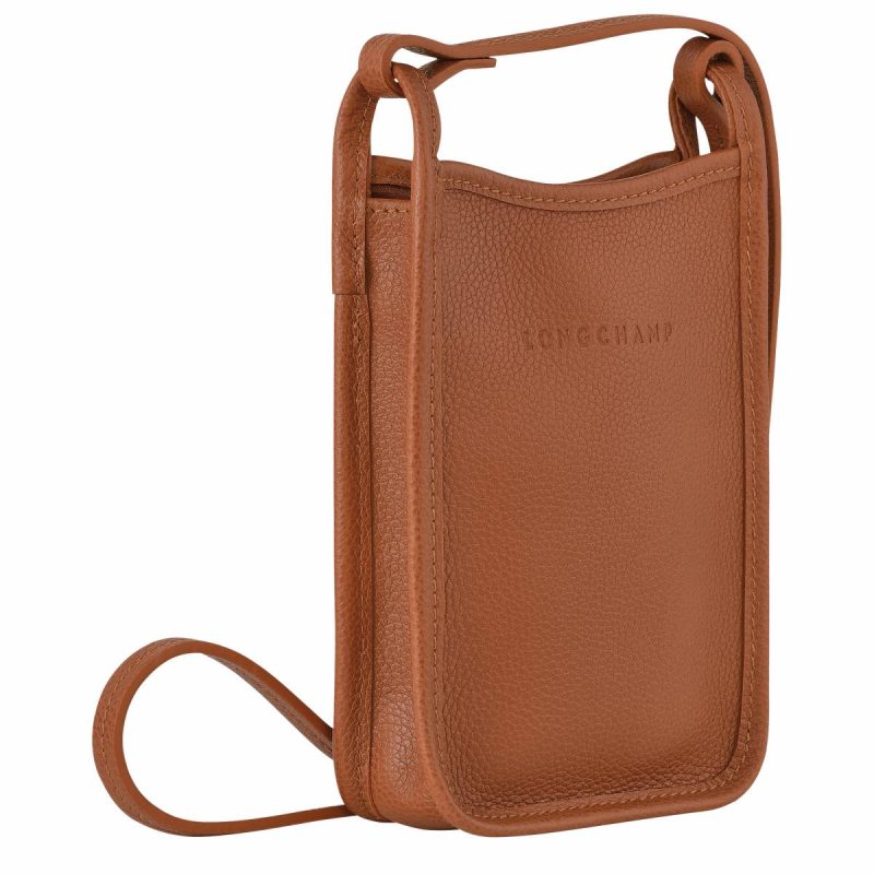 Caramel Phone Cases Women Le Foulonné Phone Case Caramel - Leather Longchamp - Image 3