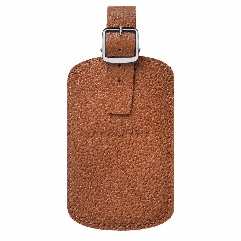 Caramel Travel Accessories Women Longchamp Le Foulonné Luggage Tag Caramel - Leather