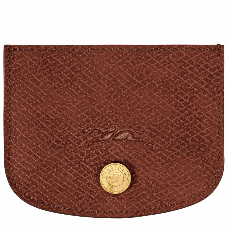 Cardholders & Coin Purses Brown Women Épure Card Holder Brown - Leather Longchamp