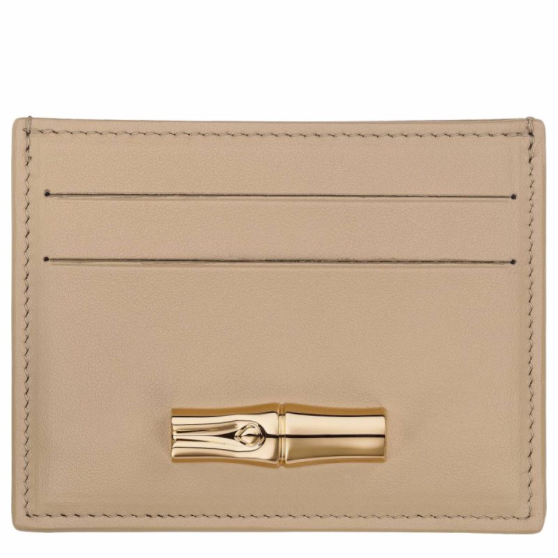 Cardholders & Coin Purses Women Le Roseau Card Holder Root - Leather Root Longchamp