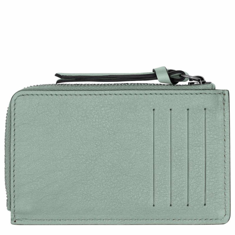 Cardholders & Coin Purses Women Vervain Longchamp 3D Card Holder Vervain - Leather - Image 2