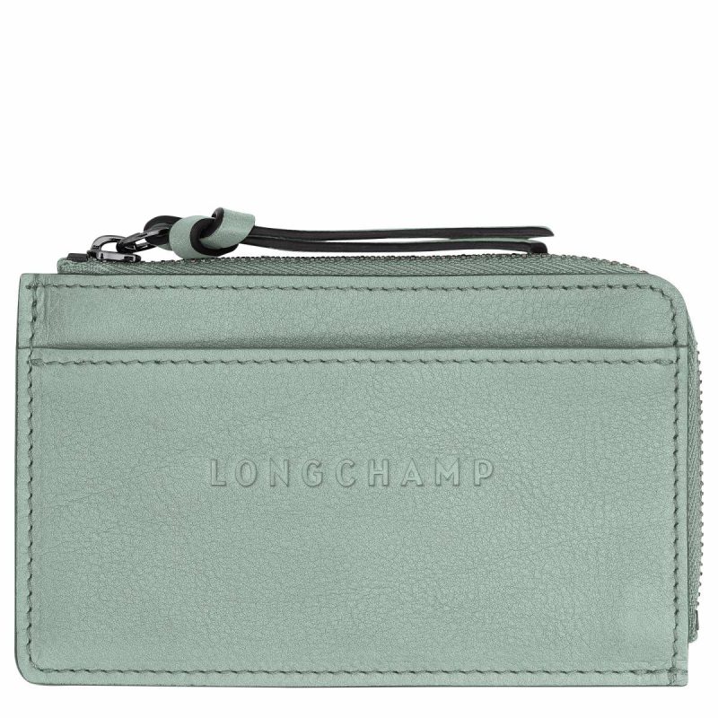 Cardholders & Coin Purses Women Vervain Longchamp 3D Card Holder Vervain - Leather