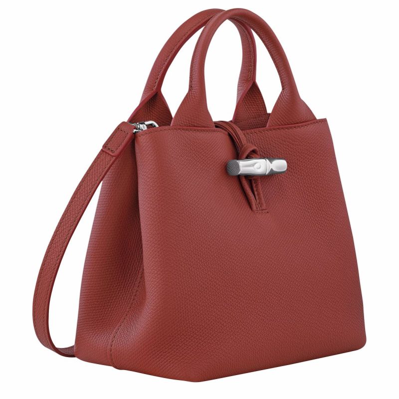 Chestnut Le Roseau S Handbag Chestnut - Leather Women Leather Bags Longchamp - Image 2