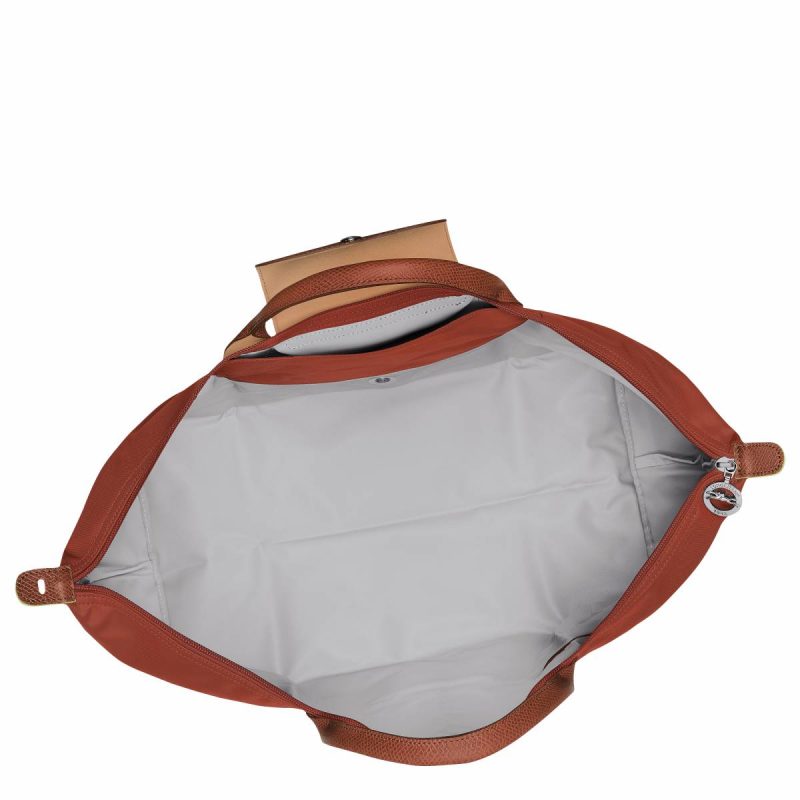 Chestnut Longchamp Le Pliage Green L Travel Bag Chestnut - Recycled Canvas Travel Bags Women - Image 4