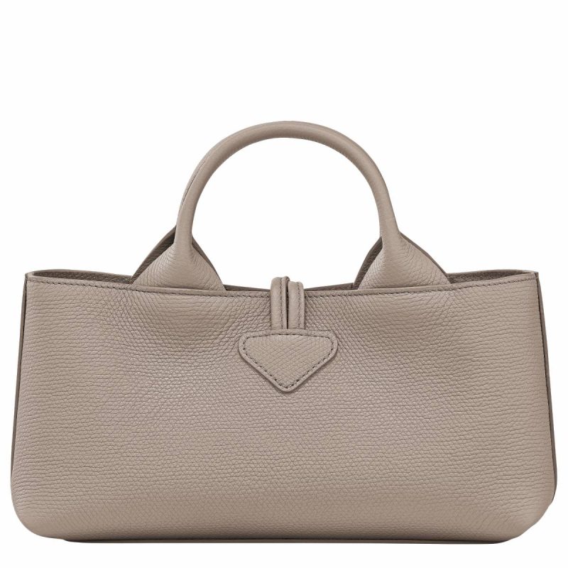 Clay Le Roseau S Handbag Clay - Leather Longchamp Leather Bags Women - Image 4