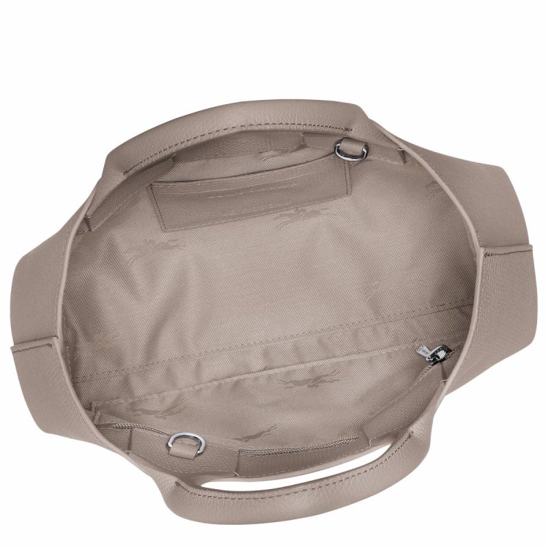 Clay Le Roseau S Handbag Clay - Leather Longchamp Leather Bags Women - Image 5