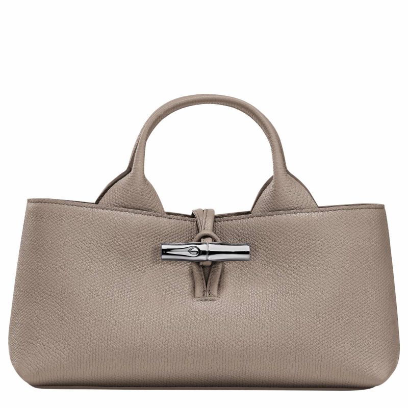 Clay Le Roseau S Handbag Clay - Leather Longchamp Leather Bags Women