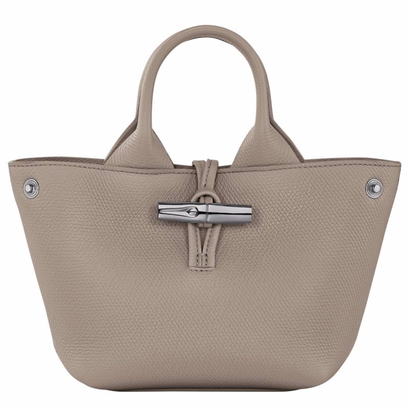 Clay Longchamp Women Leather Bags Le Roseau Xs Handbag Clay - Leather - Image 4