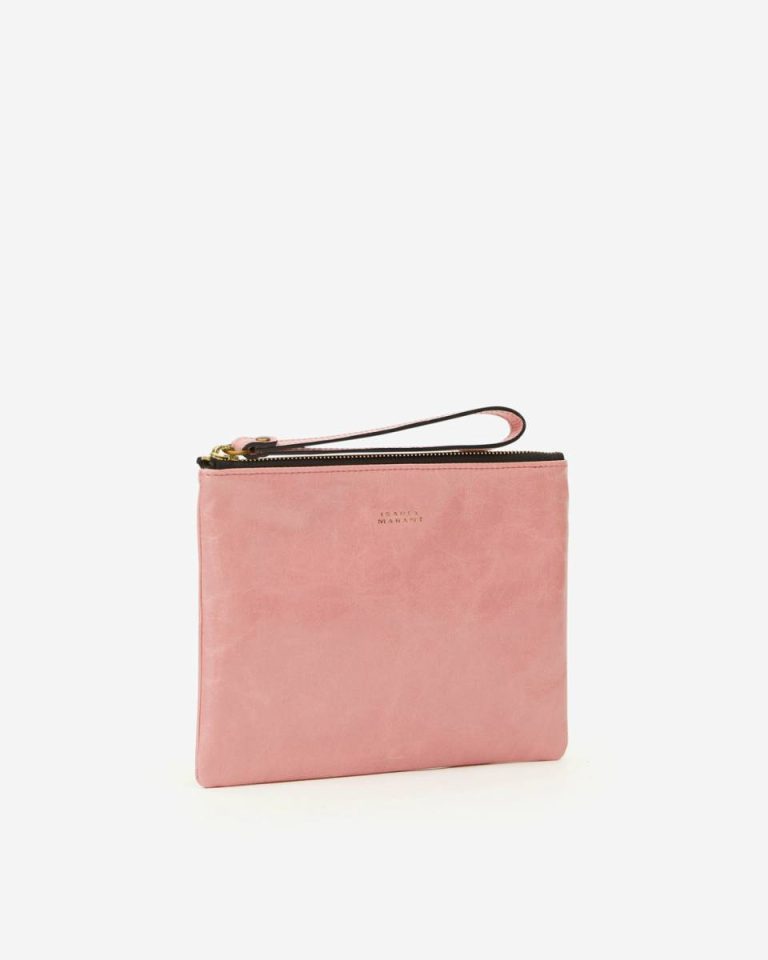 Clutches & Small Leather Goods Women Isabel Marant Light Pink Mino Bag