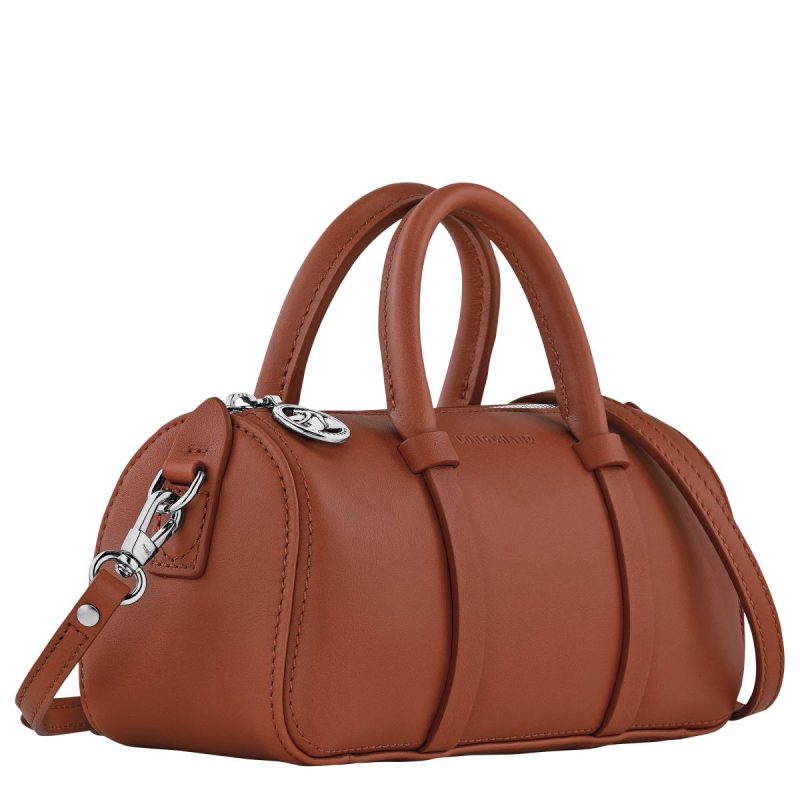 Cognac Daylong S Handbag Cognac - Leather Women Longchamp Leather Bags - Image 3