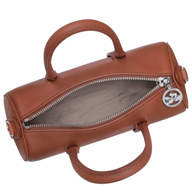 Cognac Daylong S Handbag Cognac - Leather Women Longchamp Leather Bags - Image 5