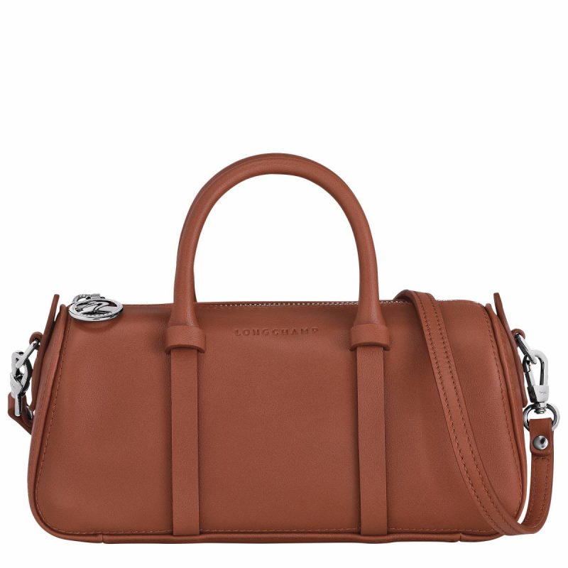 Cognac Daylong S Handbag Cognac - Leather Women Longchamp Leather Bags