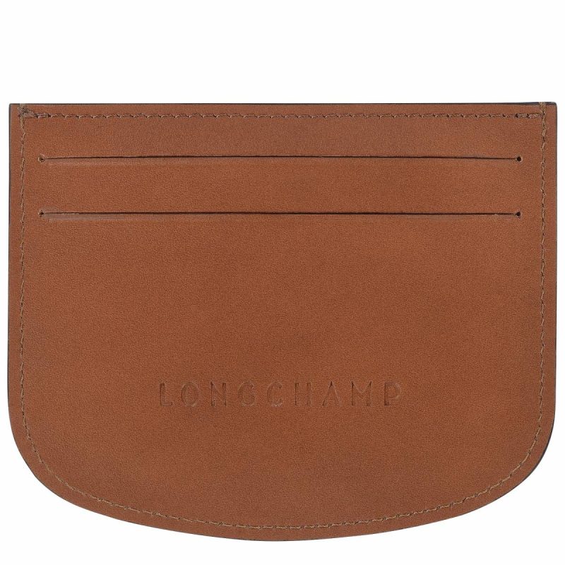 Cognac Épure Card Holder Cognac - Leather Cardholders & Coin Purses Women Longchamp - Image 2