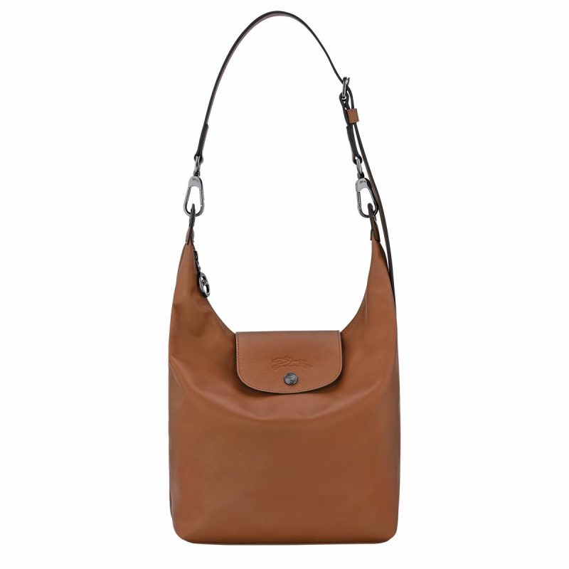Cognac Longchamp Le Pliage Xtra M Shoulder Bag Cognac - Leather Women Leather Bags
