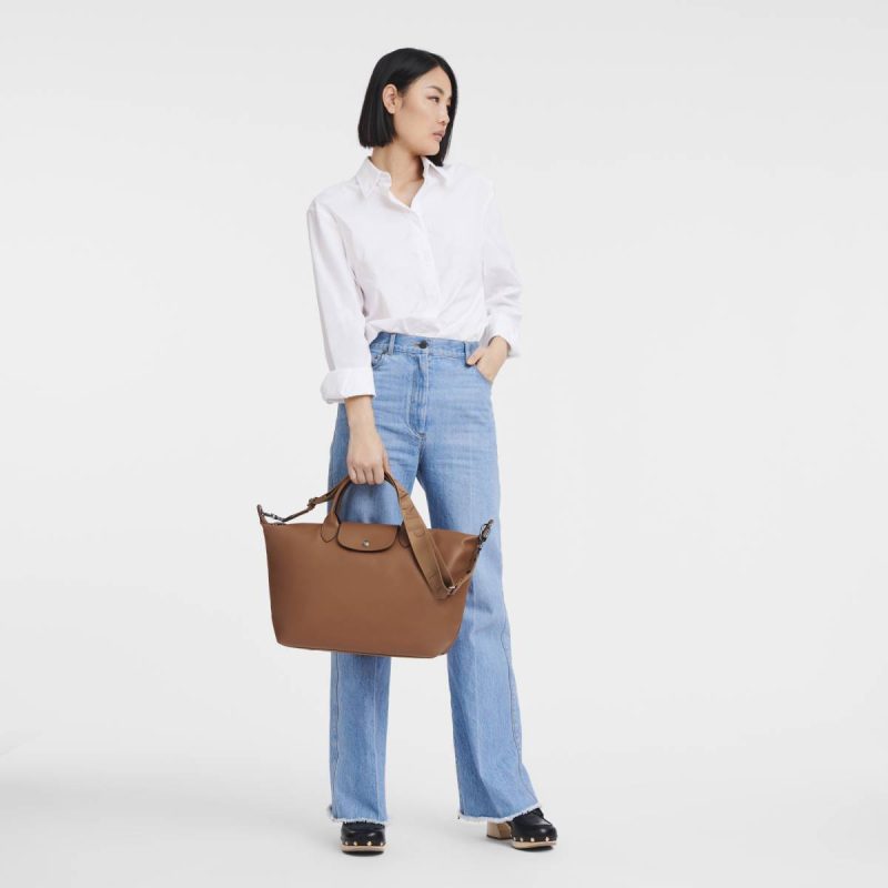 Cognac Women Leather Bags Longchamp Le Pliage Xtra L Handbag Cognac - Leather - Image 2