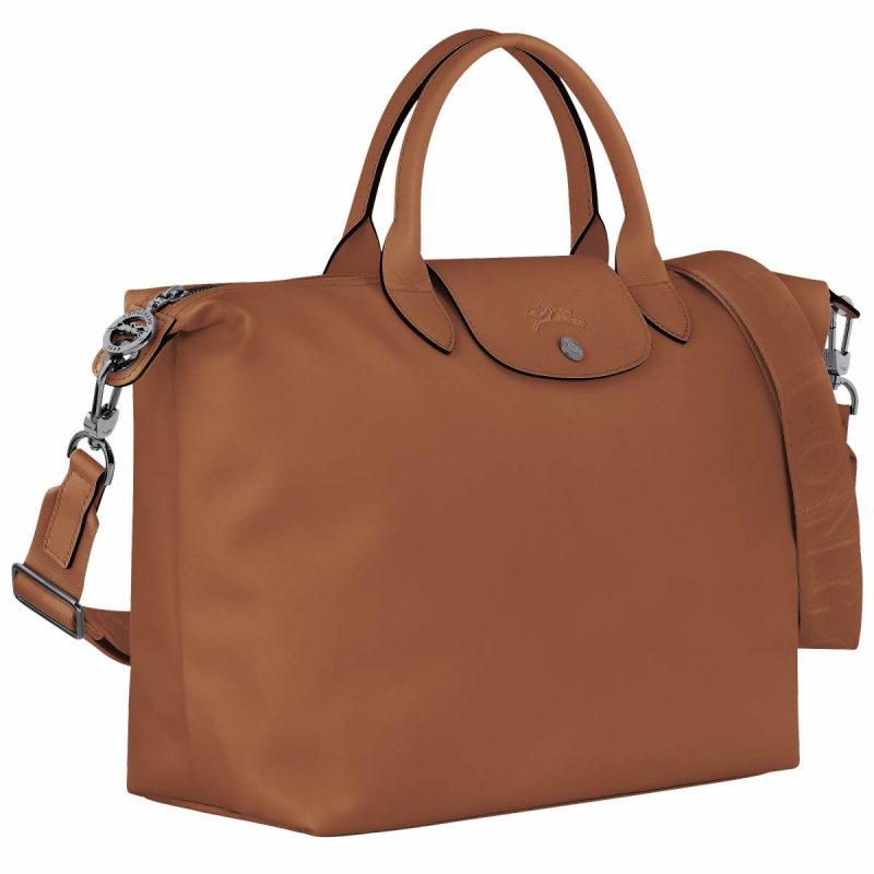 Cognac Women Leather Bags Longchamp Le Pliage Xtra L Handbag Cognac - Leather - Image 3