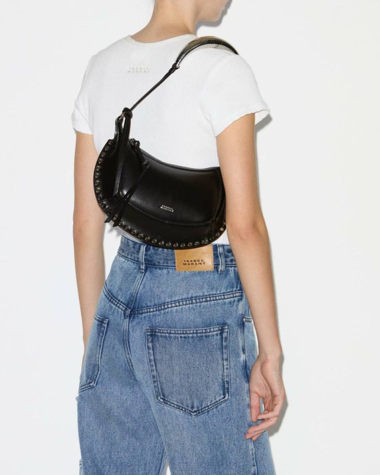 Crossbody Bags Women Oskan Moon Bag Black And Silver Isabel Marant - Image 3