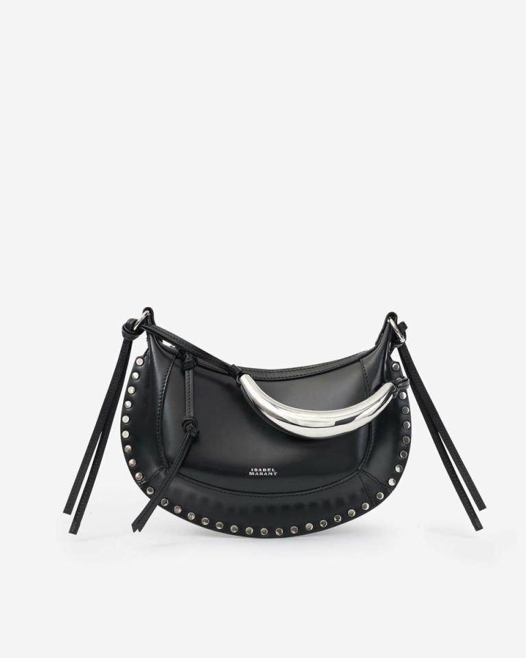 Crossbody Bags Women Oskan Moon Bag Black And Silver Isabel Marant - Image 4