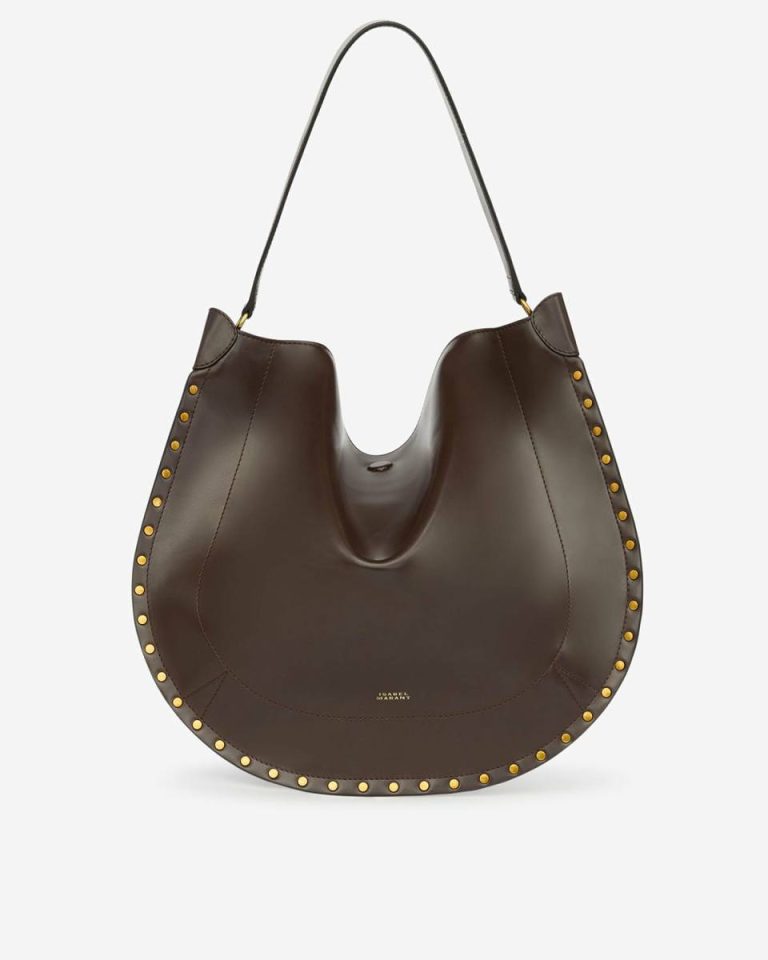Dark Brown Oskan Hobo Soft Bag Shoulder Bags Women Isabel Marant - Image 2