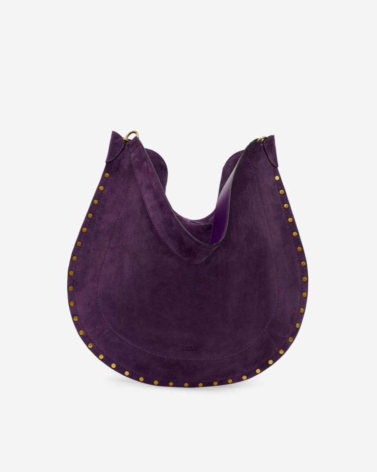Dark Plum Isabel Marant Women Shoulder Bags Oskan Hobo Soft Bag - Image 2