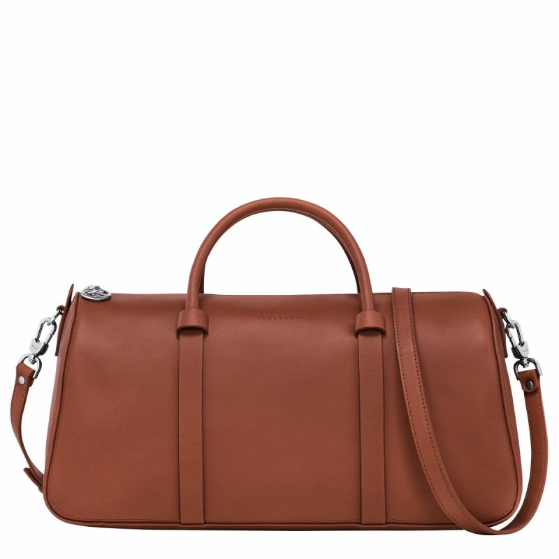 Daylong L Handbag Cognac - Leather Longchamp Cognac Women Leather Bags