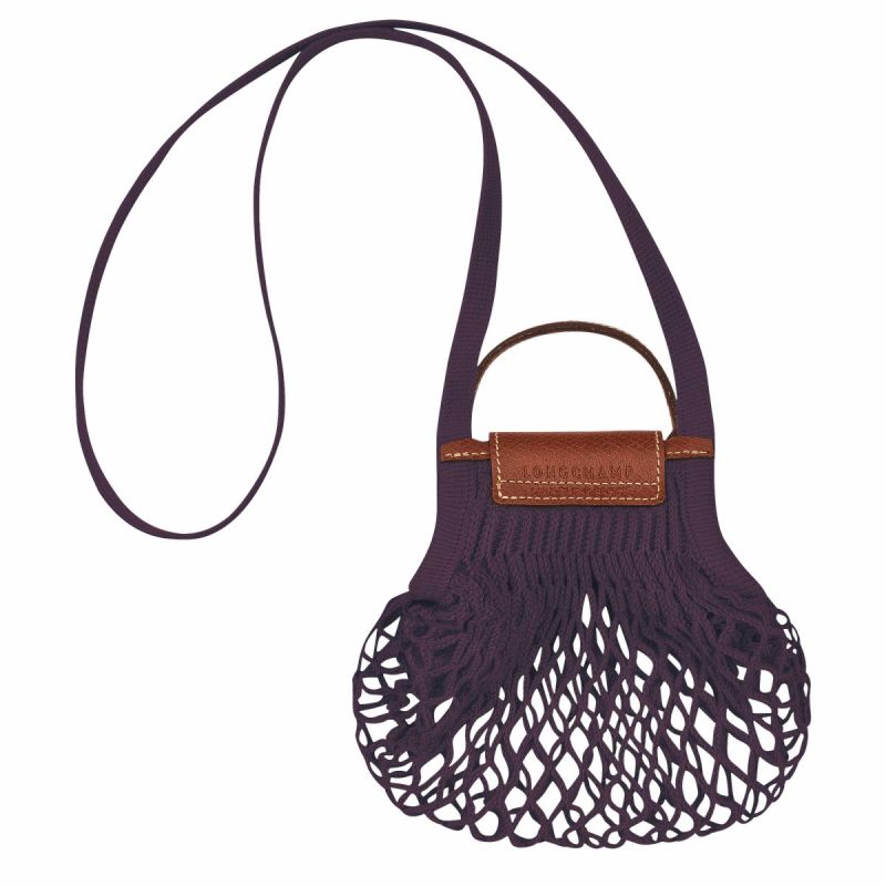 Eggplant Mini Bags Longchamp Women Le Pliage Filet Xs Mesh Bag Eggplant - Canvas - Image 4