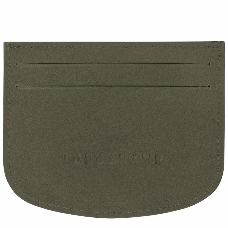 Épure Card Holder Khaki - Leather Cardholders & Coin Purses Khaki Longchamp Women - Image 2