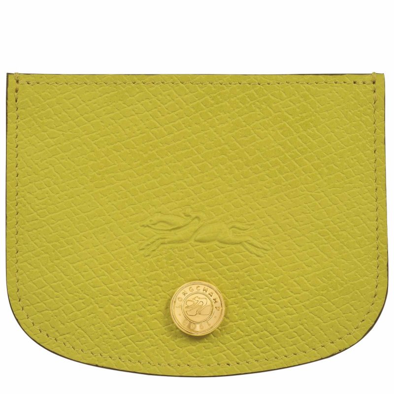 Épure Card Holder Kiwi Green - Leather Women Longchamp Kiwi Green Cardholders & Coin Purses