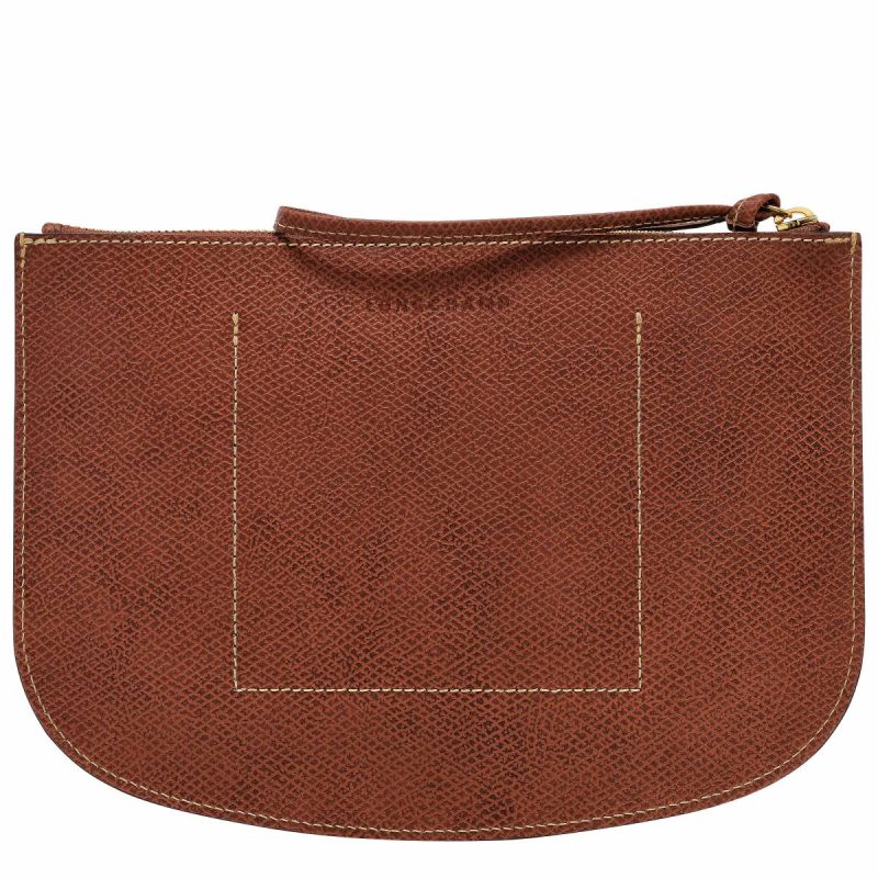 Épure Pouch Brown - Leather Brown Women Longchamp Pouches & Cases - Image 3