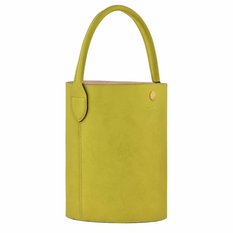Épure S Bucket Bag Kiwi Green - Leather Longchamp Women Kiwi Green Leather Bags - Image 3