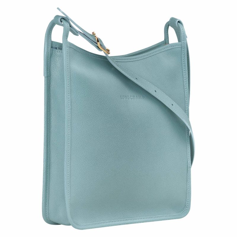 Eucalyptus Women Longchamp Leather Bags Le Foulonné M Crossbody Bag Eucalyptus - Leather - Image 3