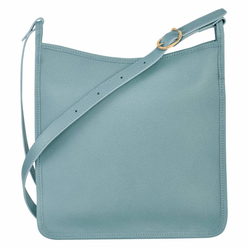 Eucalyptus Women Longchamp Leather Bags Le Foulonné M Crossbody Bag Eucalyptus - Leather - Image 4