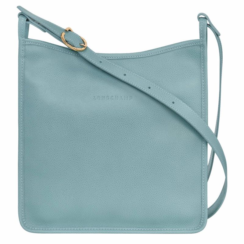 Eucalyptus Women Longchamp Leather Bags Le Foulonné M Crossbody Bag Eucalyptus - Leather
