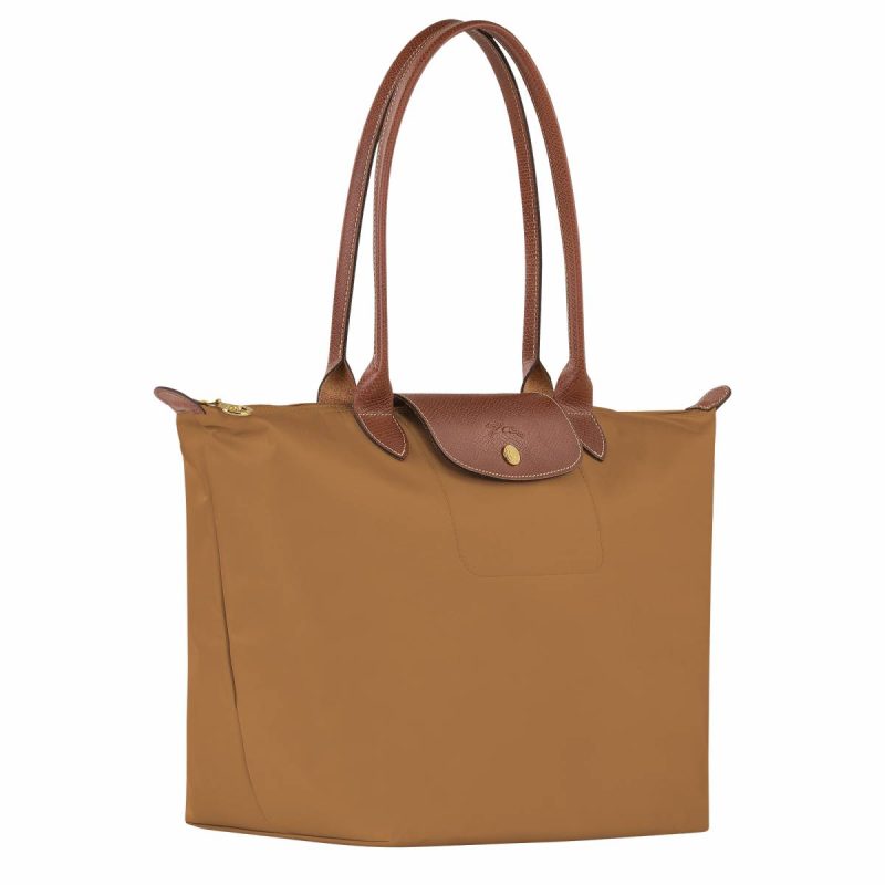 Fawn Longchamp Shoulder Bags Women Le Pliage Original L Tote Bag Fawn - Recycled Canvas - Image 2