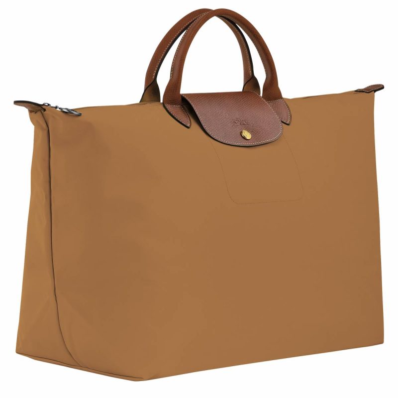 Fawn Travel Bags Longchamp Women Le Pliage Original L Travel Bag Fawn - Recycled Canvas - Image 2