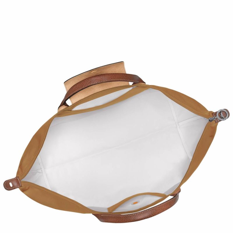 Fawn Travel Bags Longchamp Women Le Pliage Original L Travel Bag Fawn - Recycled Canvas - Image 4