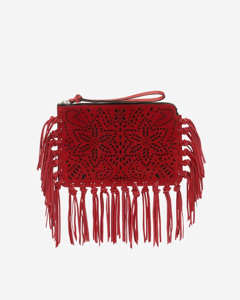 Flat Pouch Clutch Women Clutches & Small Leather Goods Isabel Marant Red - Image 3