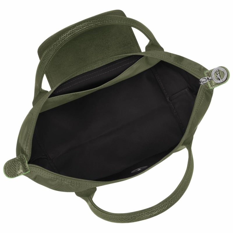Forest Longchamp Women Le Pliage Green S Handbag Forest - Recycled Canvas Handbags - Image 4