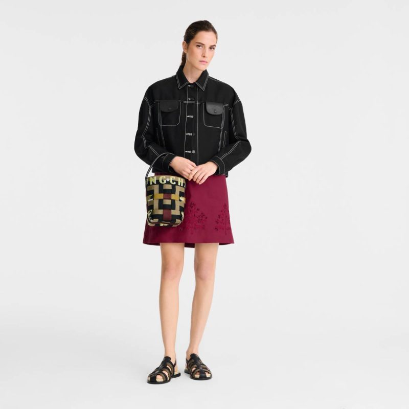 Ginger/Black Women Re-Play Xs Bucket Bag Ginger/Black - Canvas Mini Bags Longchamp - Image 2