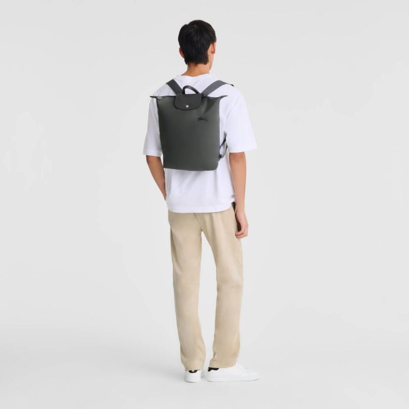 Graphite Longchamp Women Backpacks Le Pliage Green M Backpack Graphite - Canvas - Image 2