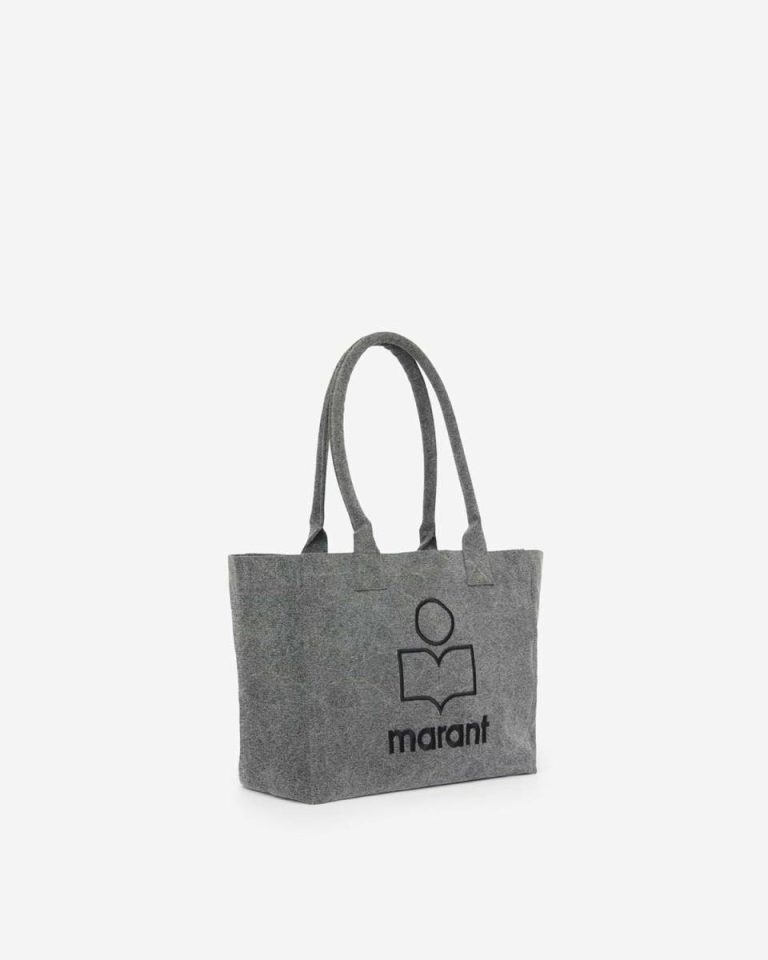 Gray Tote Bags Isabel Marant Yenky Zipped Bag Women
