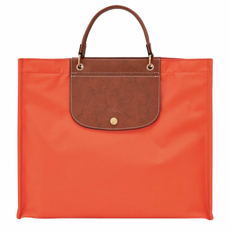 Handbags Paprika Cabas Longchamp L Tote Bag Carrot - Canvas Women