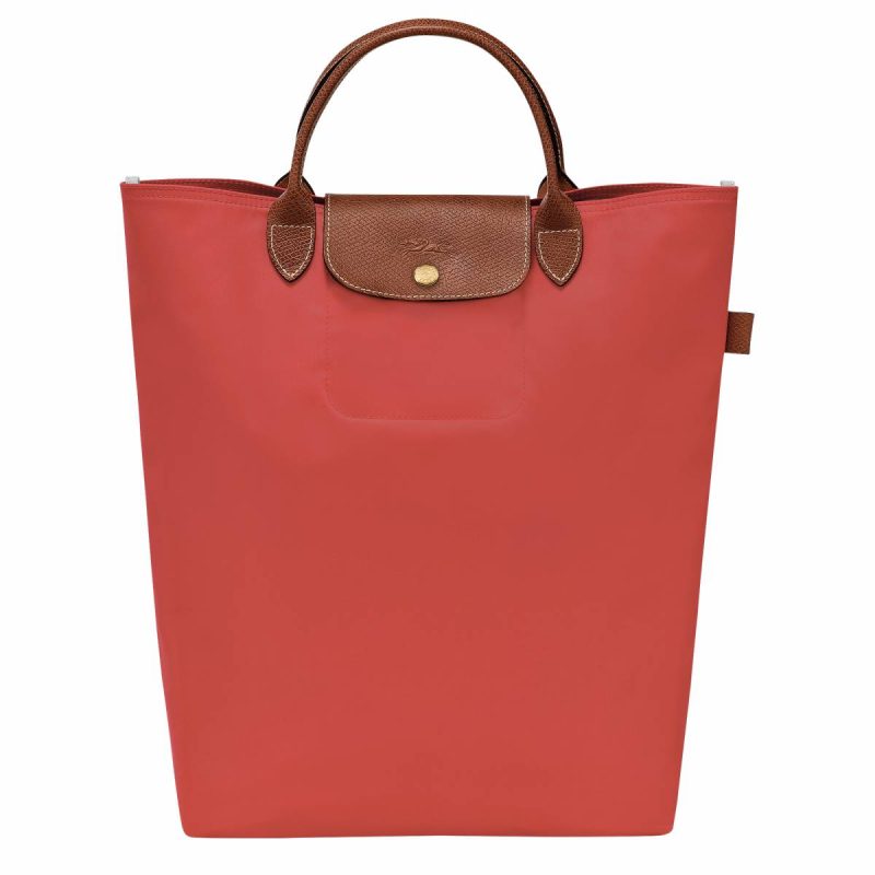 Handbags Tomato Le Pliage Original M Tote Bag Tomato - Canvas Women Longchamp