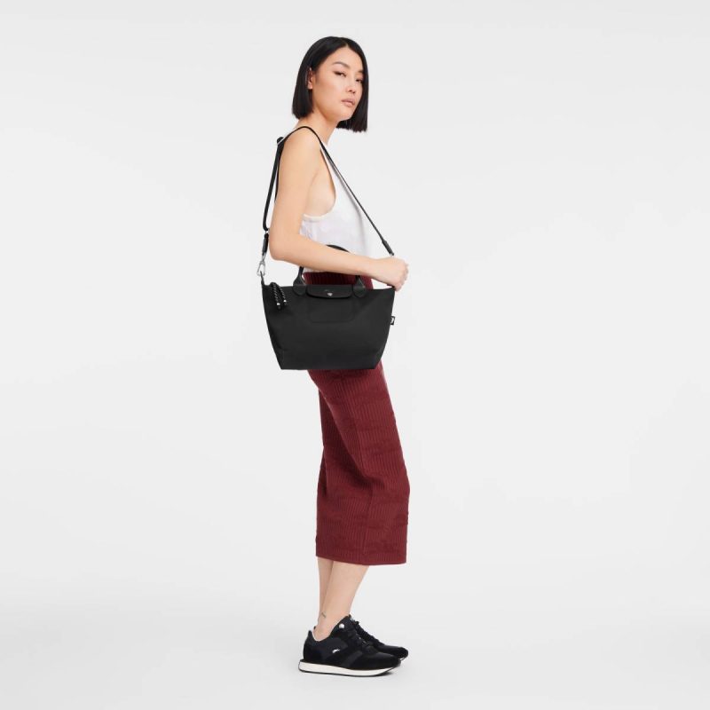 Handbags Women Longchamp Black Le Pliage Energy S Handbag Black - Recycled Canvas