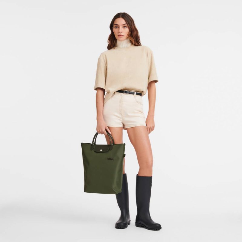 Handbags Women Longchamp Le Pliage Green M Tote Bag Forest - Canvas Forest - Image 2