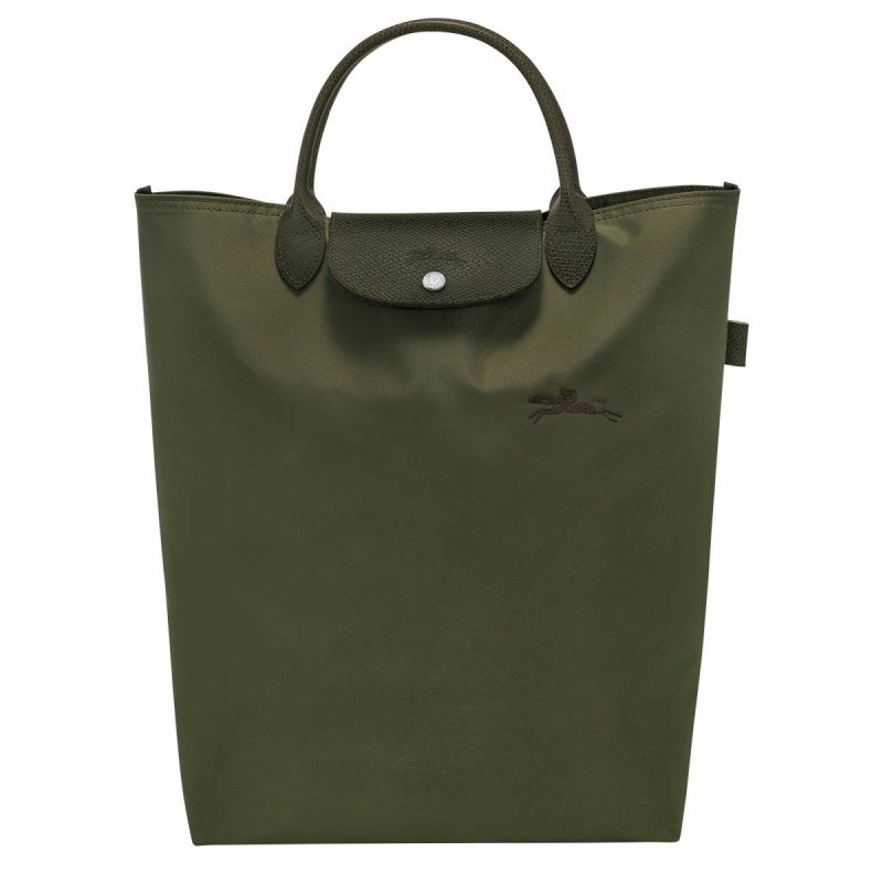 Handbags Women Longchamp Le Pliage Green M Tote Bag Forest - Canvas Forest