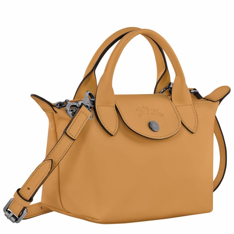Honey Le Pliage Xtra Xs Handbag Honey - Leather Women Longchamp Leather Bags - Image 3