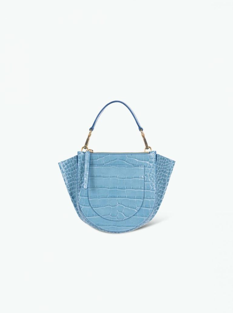 Hortensia Bag Mini - Sky Croco Women Wandler Sky Croco Crossbody Bags - Image 3