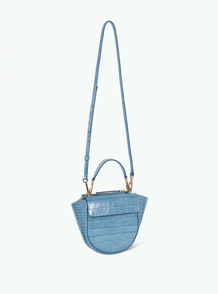 Hortensia Bag Mini - Sky Croco Women Wandler Sky Croco Crossbody Bags - Image 5