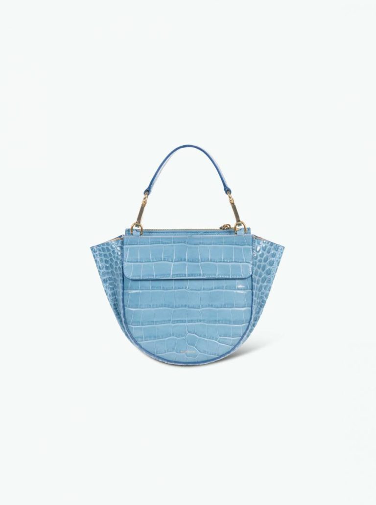 Hortensia Bag Mini - Sky Croco Women Wandler Sky Croco Crossbody Bags